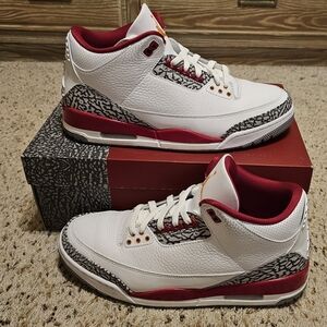Jordan 3 Cardinal Size 11.5 Men CT8532-126